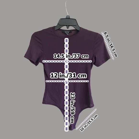 Maroon mesh tee bodysuit - Picture 4 of 4